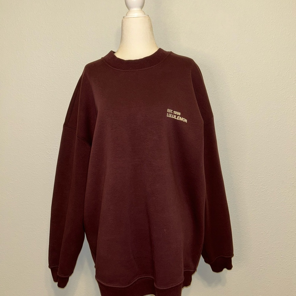 lululemon Heavyweight Fleece Oversized Pullover - Goodnight Plum